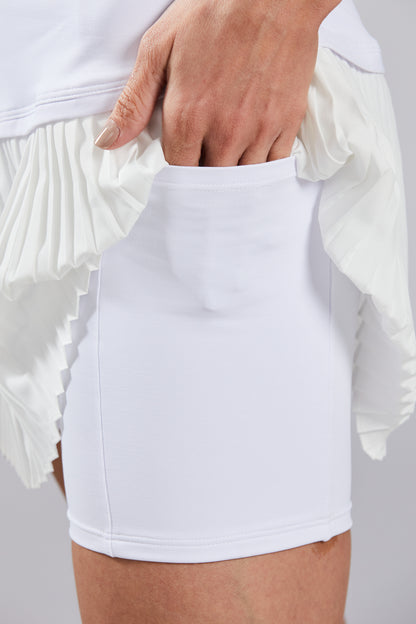 Vestido com barra plissada assimétrica (VE08)